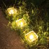 Luz de Gelo Solar para Subterrâneo Atacado Luz Externa à Prova d'Água Luz de Paisagem Luz de Bloco de Gelo Quadrada Decorativa para Pátio Luz Solar