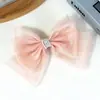 Horquilla de Moño Hecha a Mano Estilo Nuevo Diaria Pinza de Pelo Elegante de Primavera Malla de Tres Capas Perla Accesorios para el Cabello