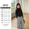 Camiseta Básica de Cuello Alto Medio para Niñas Yojia Invierno 2025 Nuevo Estilo Ropa para Niños con Forro Polar Camiseta de Manga Larga Ropa de Invierno para Niños