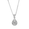 Super Flash Gota de Agua Forma de Pera Diamante de Grado D Diamante de Alto Carbono Colgante Chapado Platino pt950 Micro-engastado con Ocho Corazones y Ocho Flechas Collar
