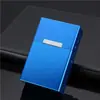 Novo Estojo de Cigarros em Liga de Alumínio para 20 Cigarros, Adequado para Maços Macios e Rígidos, à Prova de Umidade e Resistente à Pressão, com Fecho Magnético Personalizado e Gravação a Laser