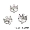 Aleación Estilo Chino Nuevo Separador de Tres Vías Perla Redonda Flor Mariposa Corazón Pequeño Colgante Hecho a Mano DIY Pulsera Collar Accesorios