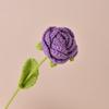 Rosa Terminada Tejida a Mano Flor Artificial de Punto Flor de Punto Hecha a Mano Flor DIY Tejido de Lana Casero Crochet Ramo