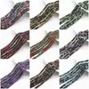 Flor de hielo floral de dos colores 8MM cuentas redondas cuentas sueltas cuentas de vidrio de cristal accesorios para joyería DIY pulsera pendientes collar accesorios