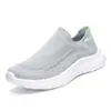 Zapatillas de deporte para hombre, de verano y otoño, sin cordones, con malla tejida voladora y suela de palomitas de maíz, ligeras y casuales para hombre