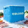Bolsas térmicas de tela Oxford con papel de aluminio, personalizables con logotipos, adecuadas para entregar postres, pasteles y alimentos frescos; también se usan como bolsas térmicas para alimentos