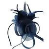 Nova Faixa de Cabelo Estilo Europeu e Americano Malha de Noiva Pluma Adorno de Cabeça Adorno de Cabeça Retrô Flor de Cabeça para Performance Acessórios de Cabelo Faixa de Cabelo Grampo para Mulheres