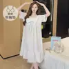 Nuevo Pijama de Verano para Mujer Tallas Grandes con Copas Fijas, Camisón de Manga Corta con Lunares y Encaje, Estilo Princesa, para Mujeres Curvilíneas, Ropa de Casa