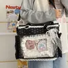 Nova Bolsa Ita Estilo Japonês 2026, Bolsa para Broches de Anime, Grande Capacidade, Ombro Único, Transversal, Estudante, Comutador, Versátil, Bolsa de Lona