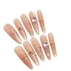 Océano Rosa Uñas Portátiles Hechas a Mano Ojo de Gato Terapia Diamante de Zircón Destello Blanqueamiento Avanzado Manicura Hecha a Mano Uñas Portátiles