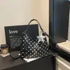 Bolso de hombro de lunares estilo coreano transfronterizo, bolso de axila casual elegante, bolso tote de gran capacidad para el uso diario, bolso para mujer