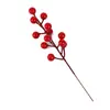 Flor artificial fruta roja Frijol Acacia Baya Roja 12 horquillas diy rica fruta flor falsa fruta auspiciosa Acebo fuente fabricante