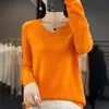 Nuevo suéter de lana grueso sin costuras para otoño e invierno para mujer, jersey de punto de manga larga, prenda básica versátil