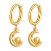 Brincos Pendentes de Tendência de Moda Transfronteiriça Europeia e Americana Brincos Femininos da Moda Banhados a Ouro 18K Aço Inoxidável Atacado