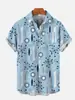 AliExpress transfronterizo retro No soy viejo Impresión 3D comercio exterior camisa hawaiana de hombre manga corta venta al por mayor