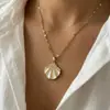 Collar Colgante de Peces y Conchas Coloridos con Temática Oceánica Nuevo y Creativo Transfronterizo Europeo y Americano para Mujer, Gargantilla de Moda y Versátil