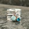 Anillo de Aleación Popular Transfronterizo Europeo y Americano con Piedra Colorida Aliexpress Anillo de Moda Personalizado Más Vendido