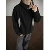 Hoodie Patchwork de Algodão Pesado 380g Outono 2026, Blusa Masculina Tendência Estilo Coreano Ampla de Alta Qualidade