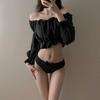 Noche prohibida * Temperamento europeo y americano hueco encaje ropa interior fina tira de diamantes deseo puro nicho bragas de mujer