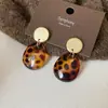 Pendientes Geométricos de Flor de Resina Transfronterizos Europeos y Americanos Otoplastias Maillard Otoño e Invierno Diseño Nicho de Gama Alta Joyería para Orejas Venta al por Mayor