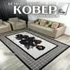 Alfombra para sala de estar estilo nórdico, resistente a la suciedad, resistente al desgaste, alfombra de terciopelo de cristal, área grande de cobertura total, alfombra para sofá y mesa de centro del hogar
