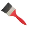 Pincel de Pintura Vermelho com Cabo de Madeira Espesso e Longo Pincel Plano para Pintura Escova para Limpeza e Remoção de Poeira Industrial Não Enrola
