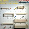Accesorios Personalizados para Tablero Perforado, Estantes de Madera Maciza, Palitos de Madera, Cerillos de Colores, Estantes de Almacenamiento Multifuncionales, Accesorios Decorativos