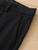 Gabinete de Retirada del Mar Pantalones Casuales de Algodón de Seda Hielo Elástica Seis Dimensiones para Hombre Delgados de Verano Resistentes a las Arrugas Negros Pantalones de Commuter para Hombre 1W034