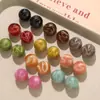 Zhen Tu 20mm Cintura Alta Ojo de Gato Resina Aurora Parche Accesorios Aretes DIY Accesorios para el Cabello Decoraciones para Zapatos Funda de Teléfono