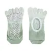 Calcetines de yoga profesionales, caña corta, diseño de cinco dedos, antideslizantes, adecuados para Pilates y fitness, transpirables y antibacterianos, estilo fino de verano