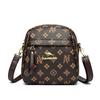 Bolsa Pequena Simples para Celular Feminina 2024 Outono e Inverno Moda Bolsa Transversal Versátil de Ombro Único Bolsa Quadrada Pequena Couro Macio Bolsa para Mãe