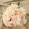 [10 Flores de Dália] Plantas Simuladas e Flores Artificiais Adereços para Fotografia de Hotel Parede de Flores de Casamento Arranjo de Flores Base Flores de Seda