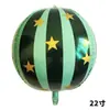 Nuevo Globo de Película de Aluminio con Estrellas Rayadas 4D de 22 Pulgadas Decoración para Fiesta de Cumpleaños Ktv Centro Comercial Escuela Boda