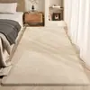 Alfombra de Mesita de Noche Imitación Cachemir, Felpudo de Suelo para Dormitorio, Nueva Alfombra Lavable de Área Grande de Cobertura Total, Lujo Ligero de Gama Alta para Habitación Sala de Estar