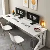 Mesa de escritório para desktop mesa de estudo para estudante mesa de computador para e-sports de canto arredondado mesa dupla estendida para computador uso doméstico