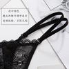 Tanga de Encaje de Exportación Transfronteriza con Tirantes Finos, Bragas Atrevidas con Aberturas, Tangas Sexy de Algodón de Cintura Baja para Mujer, Transparentes y Sexys