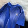 Camiseta Pesada Color Borgoña 200g para Hombre Moderna de Verano 100% Algodón Cuello Redondo Casual Manga Corta Estilo Retro Americano Manga Media