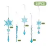 Novos itens de decoração de Natal transfronteiriços: Barras de gelo de Natal, flocos de neve transparentes, bolas de zimbro, espigões de gelo acrílicos