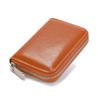 Estilo Japonés Nueva Cartera Corta de Cuero Genuino para Mujer Piel de Vaca Cierre de Cremallera Cartera Pequeña Monedero para Hombre Bolsa para Guardar Monedas