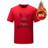 Camiseta masculina manga curta forrada de lã masculina outono e inverno Novo coelho de strass quente 2023 Nova camisa de meia manga masculina plus size