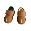 Sapatos de Algodão para Bebê Outono e Inverno Novo Modelo 2025 Sapatos Forrados com Fleece para Crianças Meninos e Meninas Botas de Neve com Biqueira Dividida Falsa Sapatos de Algodão Duplo Birkenstock