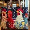 2026 Nueva Serie Transfronteriza de Pollo Estampado Digital Bolso Tote Acolchado de Hombro de Moda