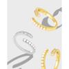 211 Anillo Abierto S925 Plata de Ley Cuadrado Diamante Perla Cruz Temperamento Simple Europeo y Americano Sentido Avanzado Microincrustado para Mujer