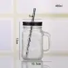 Copo de Vidro com Canudo, Copo Doméstico Fofo, Copo de Água Colorido em Alto Relevo de Alto Valor, Copo de Vidro para Chá de Leite e Café com Tampa