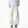 Pantalones de secado rápido para jóvenes con dobladillo curvo, pantalones casuales holgados para hombre, pantalones finos de verano para hombres jóvenes, pantalones adelgazantes para hombres de talla grande