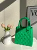 Bolsa Eva Transfronteiriça DIY Combinando Quadrado Pequeno Perfurado Bolsa de Armazenamento Impermeável Bolsa de Mão Cor de Doce Combinação Diária Estilo de Nicho