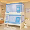 Nuevo Modelo 2025 Litera Tipo A Cama Doble Infantil con Mosquitero Cuadrado Superior con Cremallera, Cama Alta-Baja con Escalera Inclinada Mosquitero Venta al por Mayor