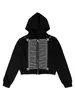 Moletom Popular com Capuz e Zíper para Homens, Estilo High Street Americano com Estampa de Botões, Estilo Nicho Y2K Millennium, Jaqueta Top Estilo Ins