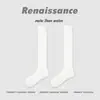 Calcetines Originales Renaissance Color Matcha Bloqueados por Color para Mujer, Calcetines Holgados de Malla Fina Transpirables de Verano, Calcetines Simples de Media Pantorrilla