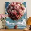 Pintura a óleo digital DIY série paisagens naturais, pintura a óleo colorida preenchida à mão, arte de parede decorativa para alívio do estresse e cura